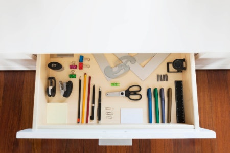 Desks With Shelves and Drawers Provide Extra Storage Space
