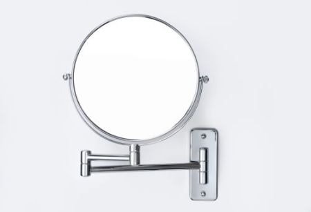 A Wall-Mounted Mirror Won't Get in the Way When Not in Use