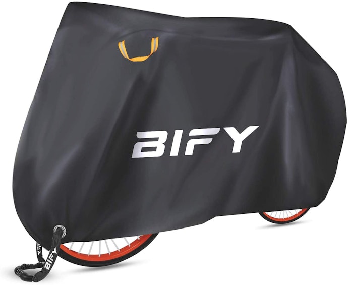 Reflective Loops Help to Position a Bike Cover While Keeping an Eye at Night