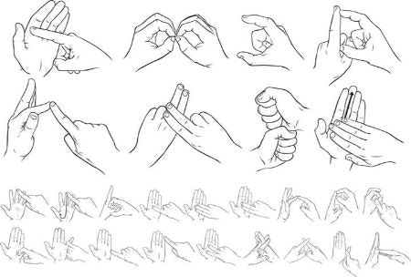 Dictionary-Style Books With Clear Illustrations of Hand Gestures Are Straightforward and Easy to Follow