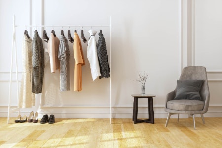 Free-Standing Rails Are the Wardrobe Replacement
