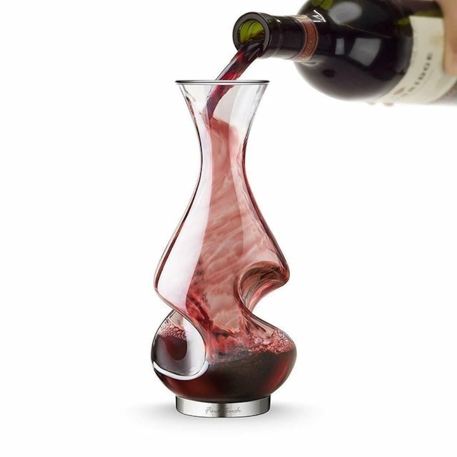 Le Chateau Wine Decanter - 100% Hand Blown Lead-Free Crystal Glass, Red Wine