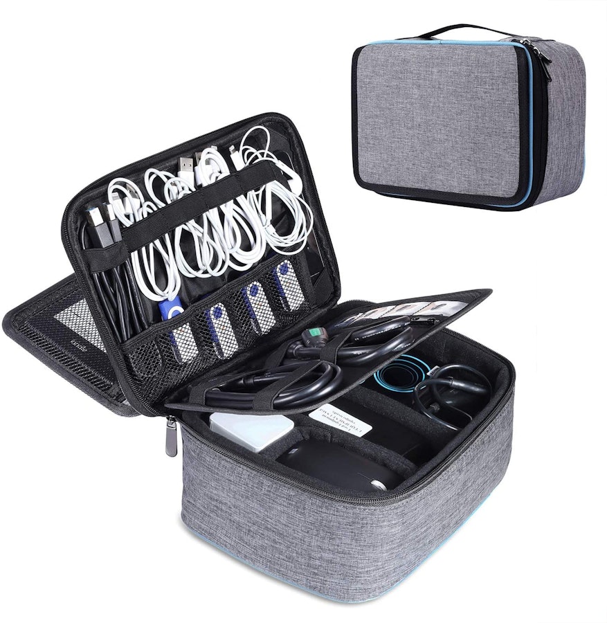 Tech Pouch: The All-in-One Waterproof Travel Organizer for Cables,  Adapters, Chargers, Power Banks, SD Cards, Hard Drives and Other Tech