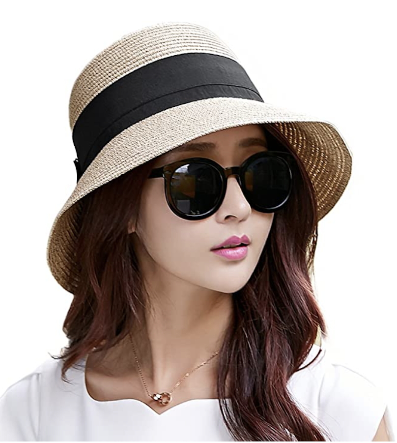 Siggi Womens Summer Beach Cotton Sun Hats with Neck Flap Cap Chin