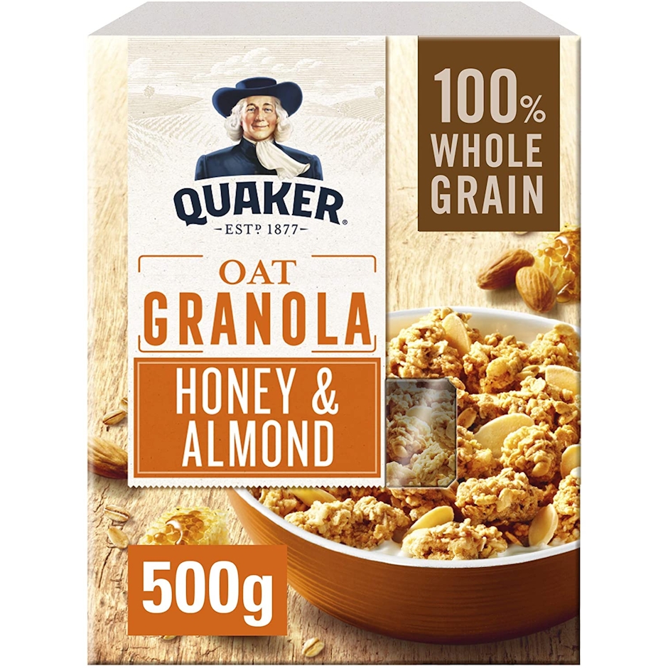 Quaker Honey & Almond Granola Translation missing: en-GB.activerecord.decorators.item_part_image/alt