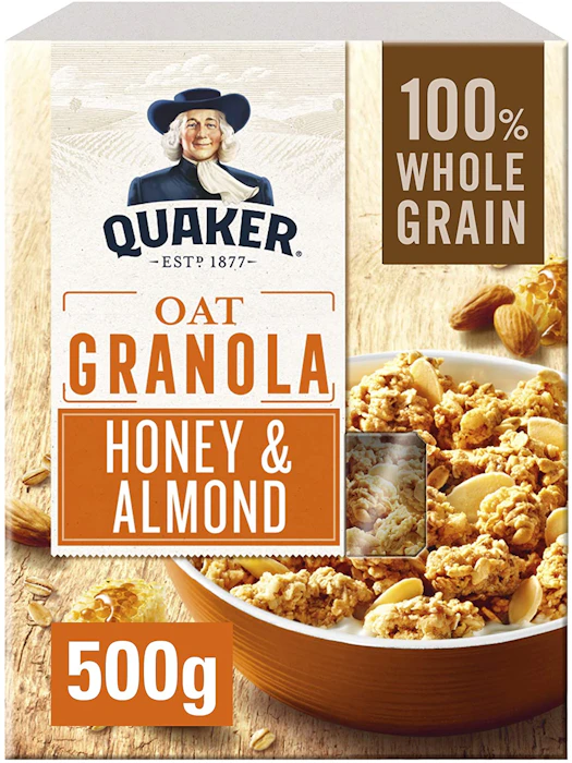 Quaker Honey & Almond Granola Translation missing: en-GB.activerecord.decorators.item_part_image/alt