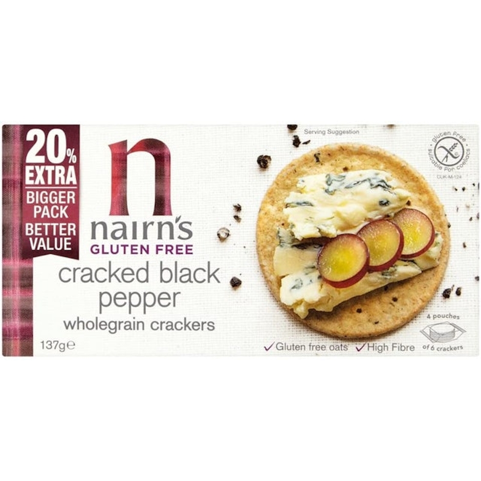 Nairns Gluten Free Cracked Black Pepper Crackers Translation missing: en-GB.activerecord.decorators.item_part_image/alt
