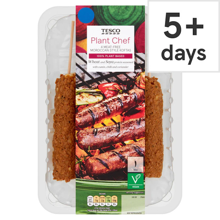 Tesco Plant Chef 4 Meat Free Lamb Style Koftas Translation missing: en-GB.activerecord.decorators.item_part_image/alt
