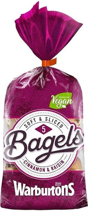 Warburtons Cinnamon And Raisin Bagels Translation missing: en-GB.activerecord.decorators.item_part_image/alt