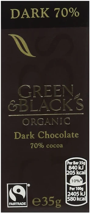 Green & Black's Organic 70% Dark Chocolate Bar Translation missing: en-GB.activerecord.decorators.item_part_image/alt
