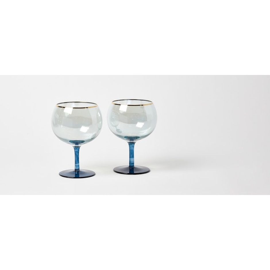 Oliver Bonas Blue Lustre Gin Glasses Translation missing: en-GB.activerecord.decorators.item_part_image/alt