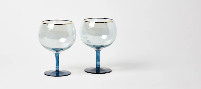 Oliver Bonas Blue Lustre Gin Glasses Translation missing: en-GB.activerecord.decorators.item_part_image/alt