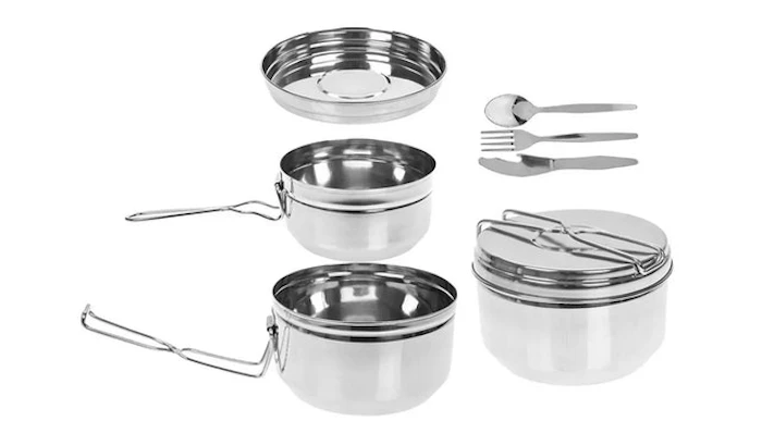 Summit Stainless Steel Tiffin Camping Cook Set Translation missing: en-GB.activerecord.decorators.item_part_image/alt