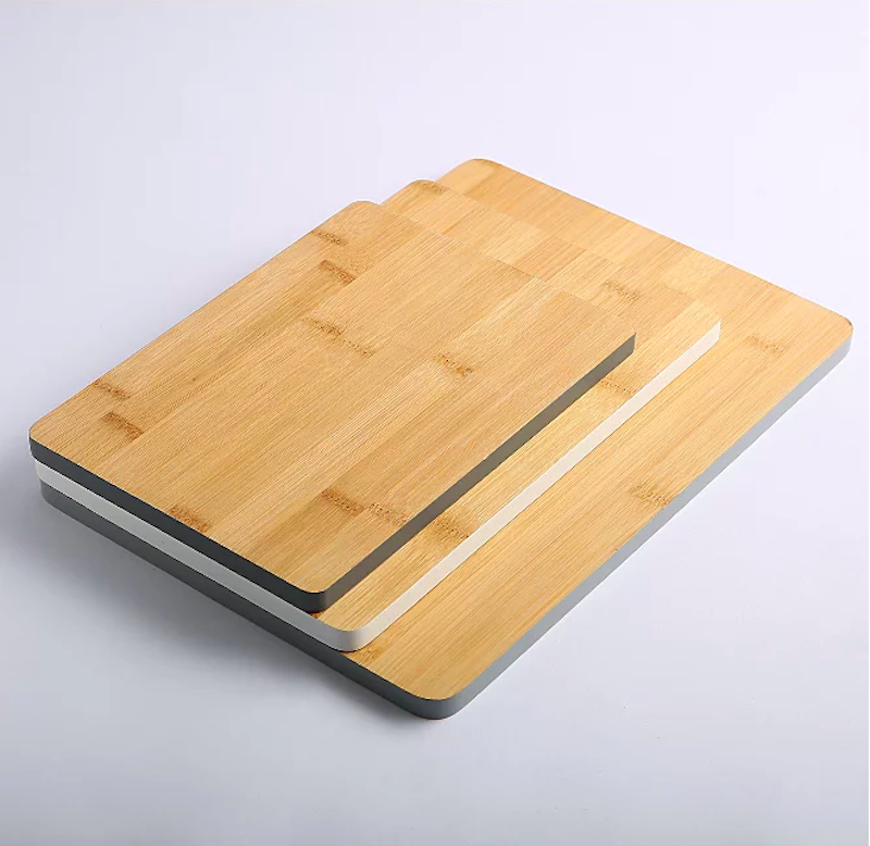 3 Different Sizes Of Bamboo Chopping Boards With Inner Handles