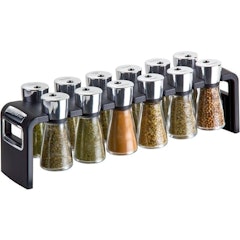 12 Jar Shaw Filled Herb and Spice Rack