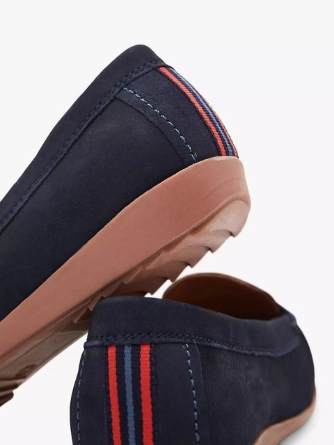 Men's Driving Suede Moccasins Navy 2