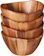 Lipper International Set of 4 Acacia Wave Bowls 1