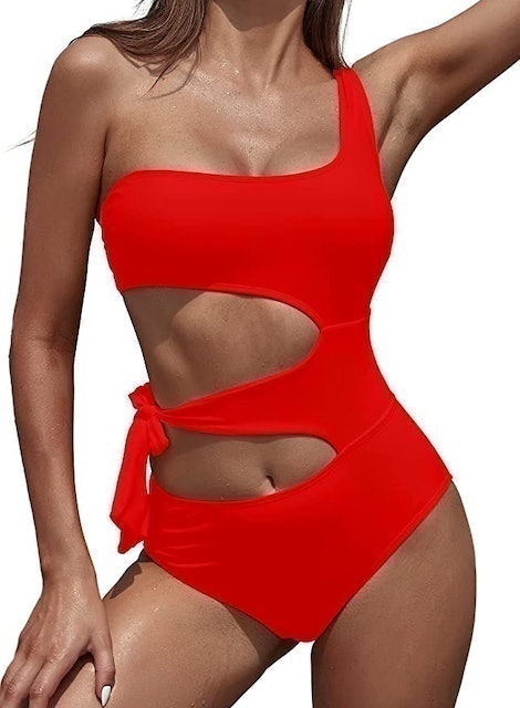 Women's One Shoulder Bandage Monokini  1