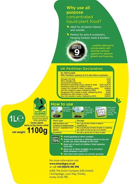 All Purpose Concentrated Liquid Plant Food  2