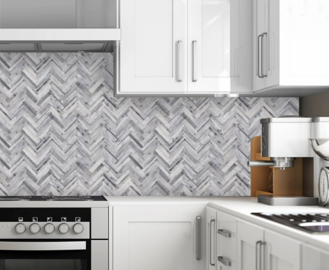 Matt Grey & White MDF Splashback 2