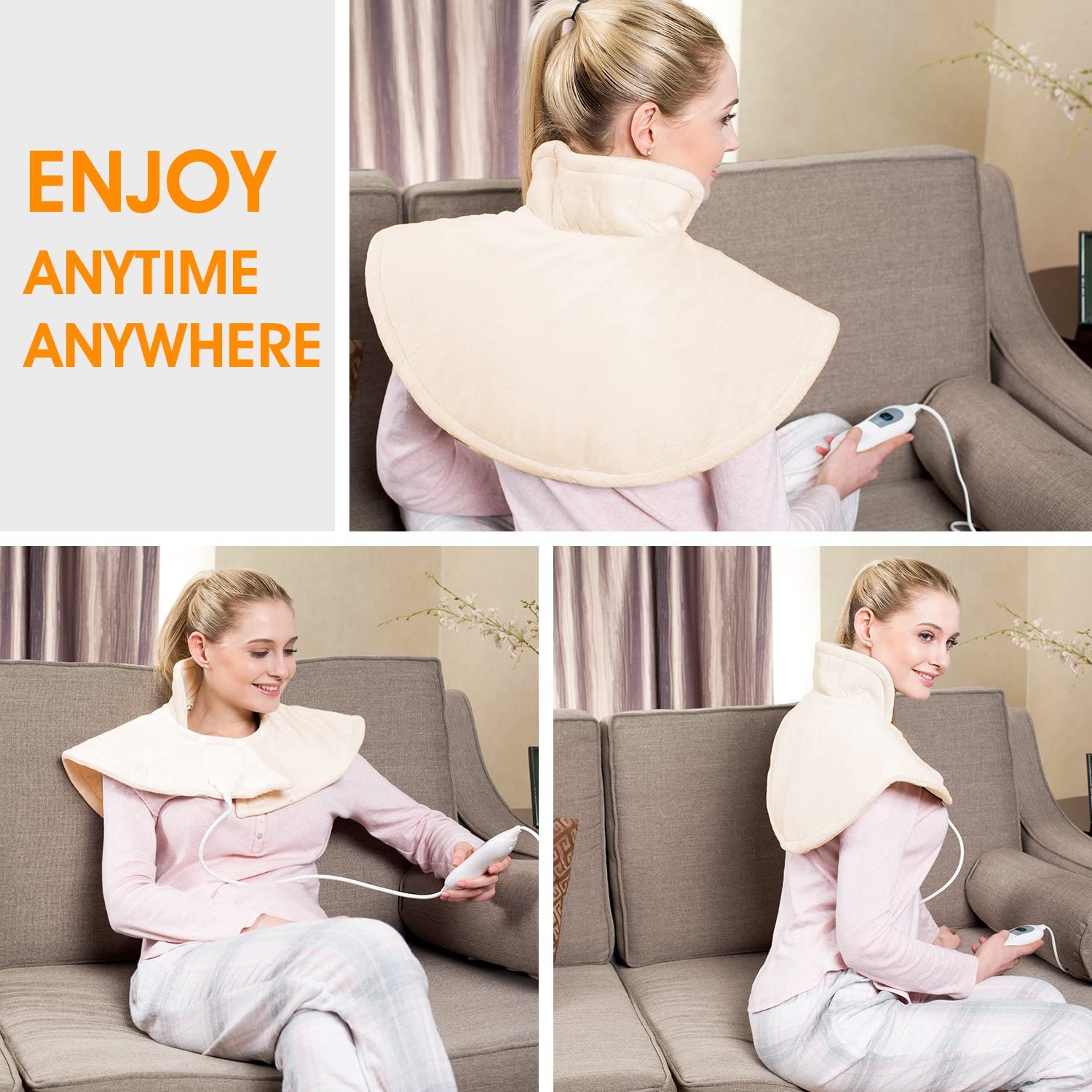 Electric Heating Pad for Neck and Shoulder Pain Relief 2