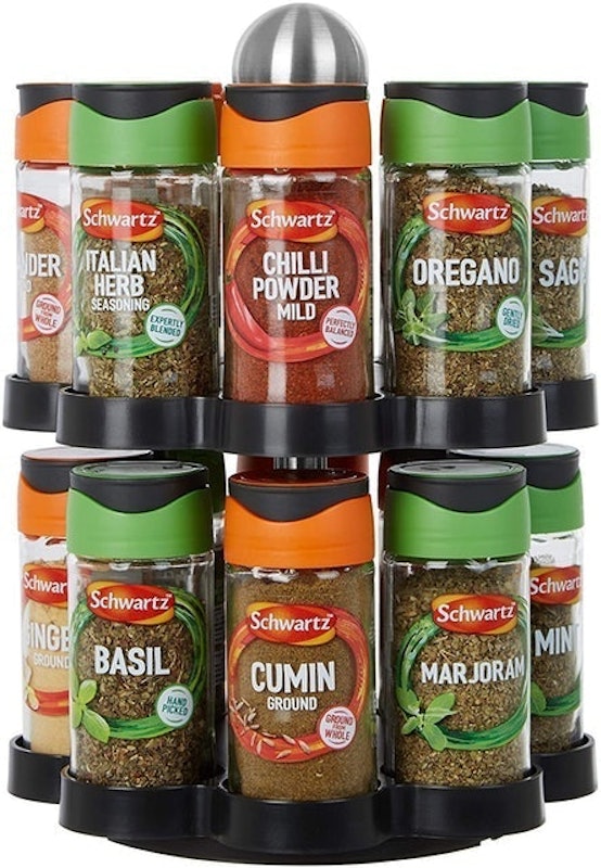 2 Tier Spice Rack With 16 Schwartz Spices 1
