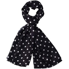 100% Mulberry Silk Polka Dot Print Scarf