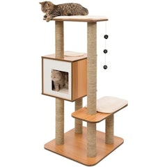 V-High Walnut Cat Furniture Tree