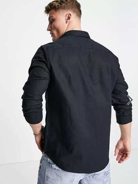 Long Sleeve Linen Blend Shirt 2