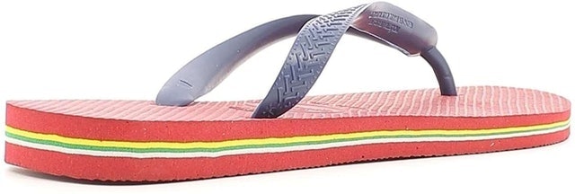 10. Havaianas Brasil Logo Flip Flops, Red 2