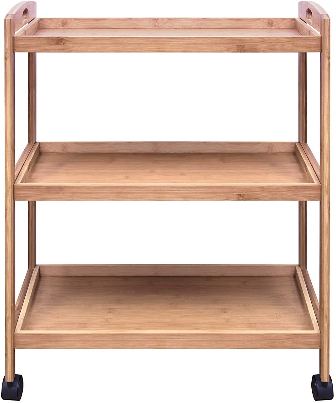 Bamboo 3 Tier Kitchen StorageTrolley 1