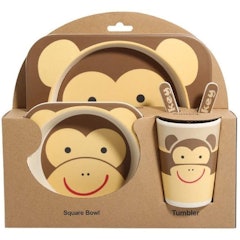 Children's 5 Pcs Bamboo Dinner Set