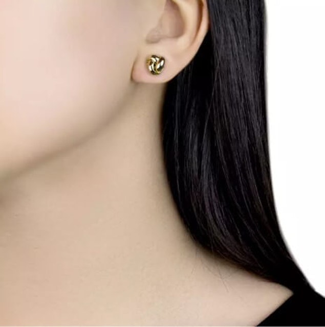 18ct Gold Knot Earrings 2