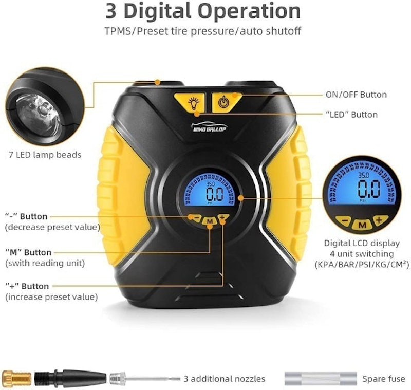 Digital Car Tyre Inflator 2