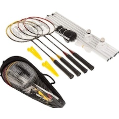 4 Player Badminton Set With Racket Poles & Net