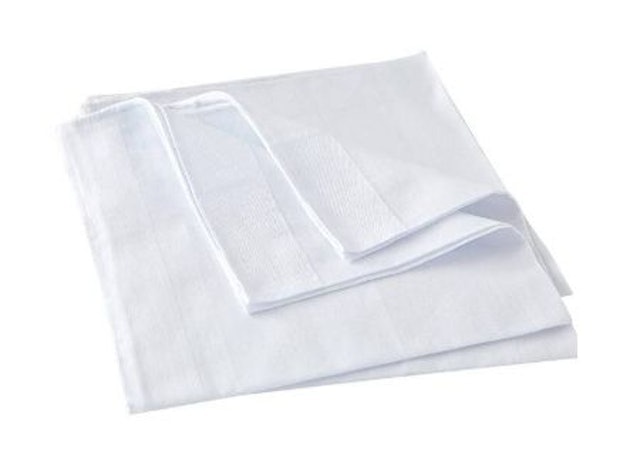 10. Hankytex Men’s White Handkerchiefs Assorted Woven 100% Cotton Pack of 12 1