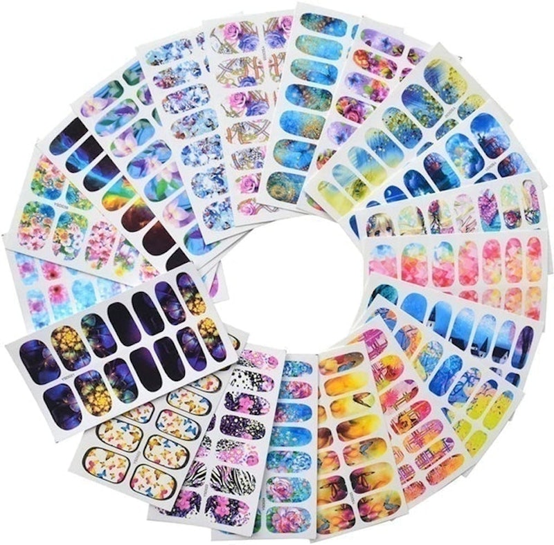 Flower Pattern Nail Decals 1
