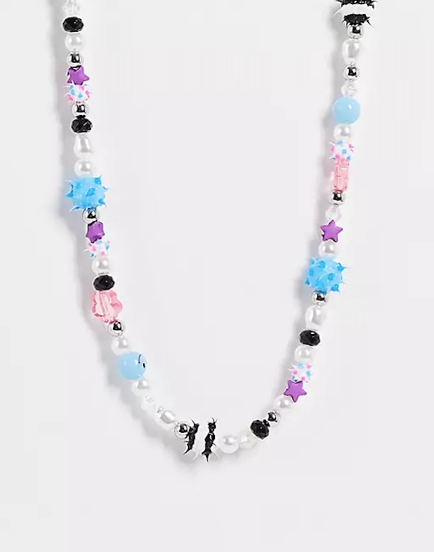 Spikey Rubber Bead Necklace 1