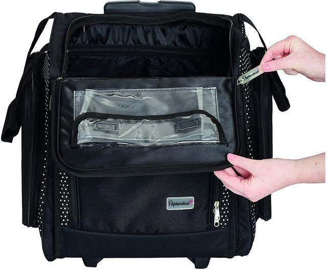 Liquorice Dot Wheelable Craft Tote 2