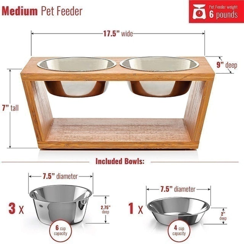 Premium 7" Elevated Dog and Cat Pet Feeder 2