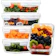 Home Planet 3. Home Planet Single Compartment Glass Food Container 5 Pack 1