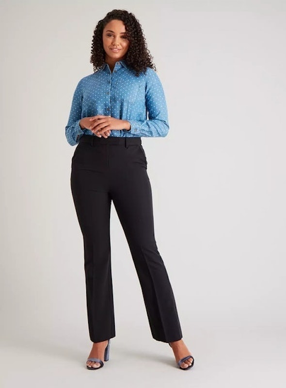 Black Bootcut Trousers With Stretch 1