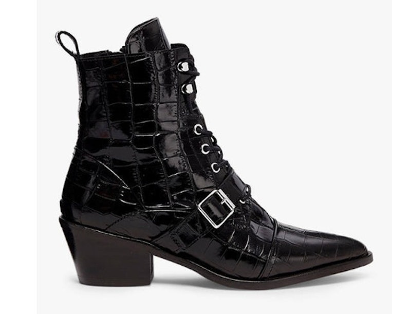 Public desire elle black 2025 flat over the knee boot