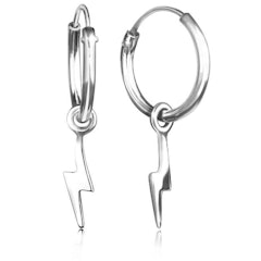 Hoop Earrings With Bolt Charms