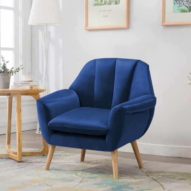 Soft Velvet Armchair Upholstered 2