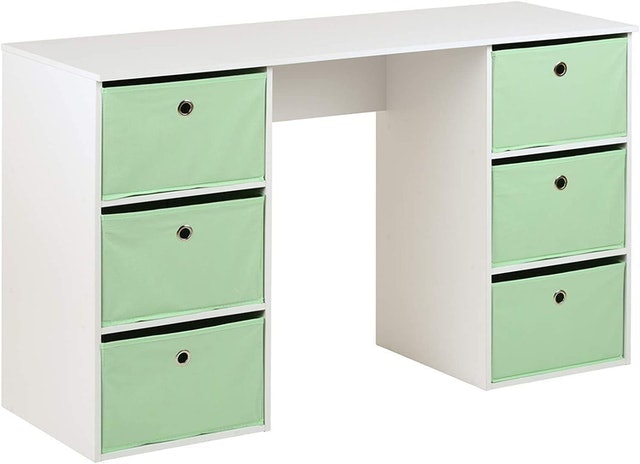 Kids White Storage Desk  1