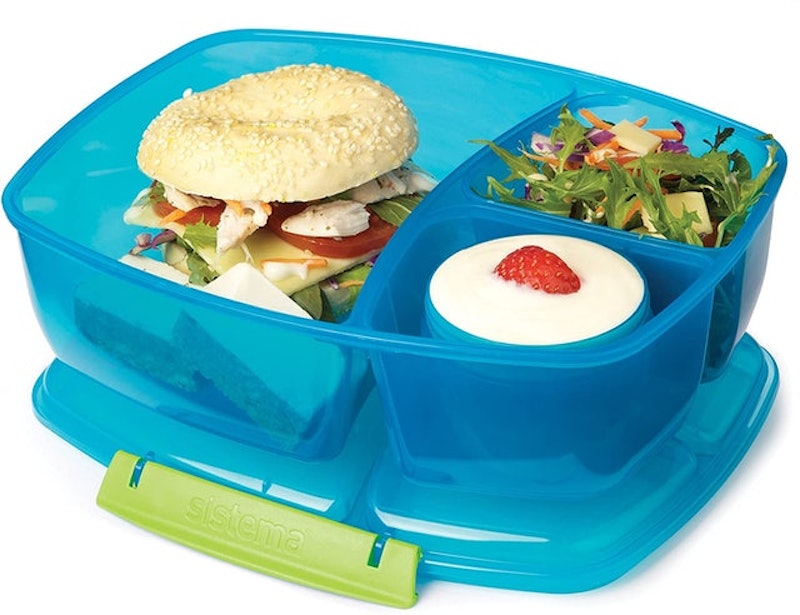Sistema Lunchbox w. Container - Triple Split Lunch - 2 L - Turquoise