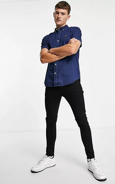 Short Sleeved Denim Shirt 3