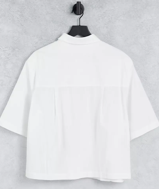 Tall Pocket Detail Crop Shirt 2