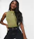 4th & Reckless Tall Knitted Slash Neck Bodysuit in Khaki 1